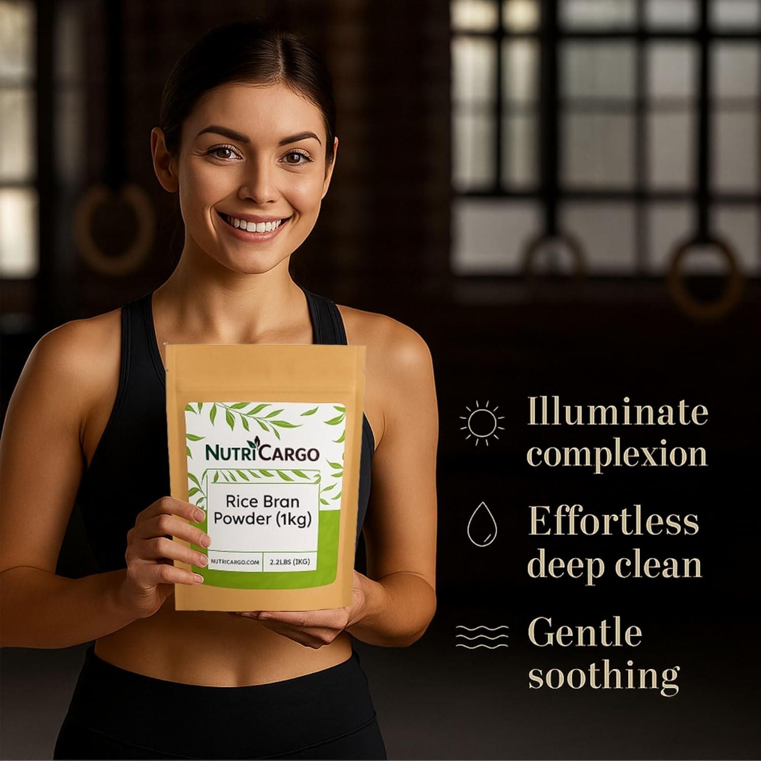 Polvo de Salvado de Arroz NutriCargo 1000g - Superalimento para Batidos