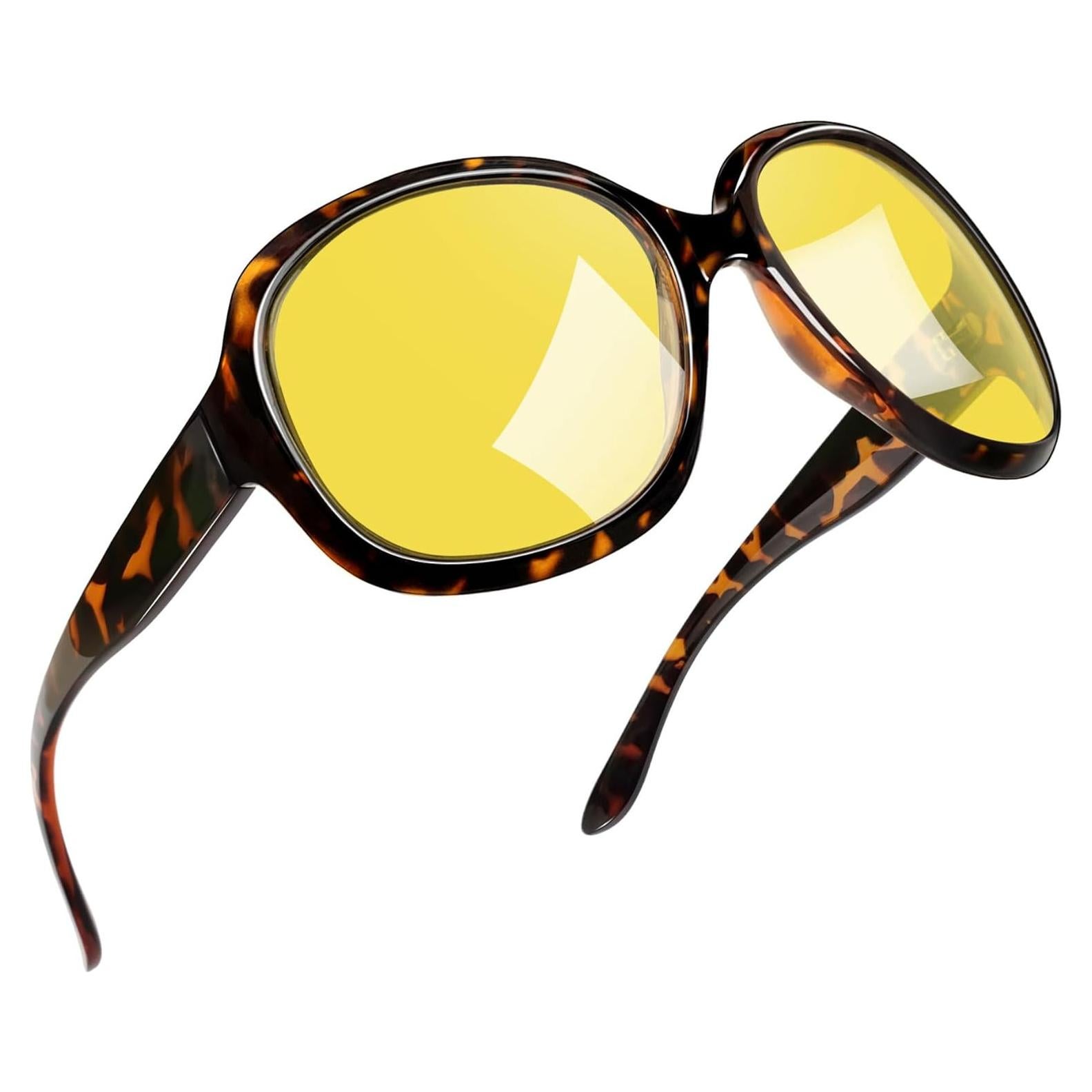 Gafas de sol Joopin grandes UV400 para mujeres con lentes amarillos