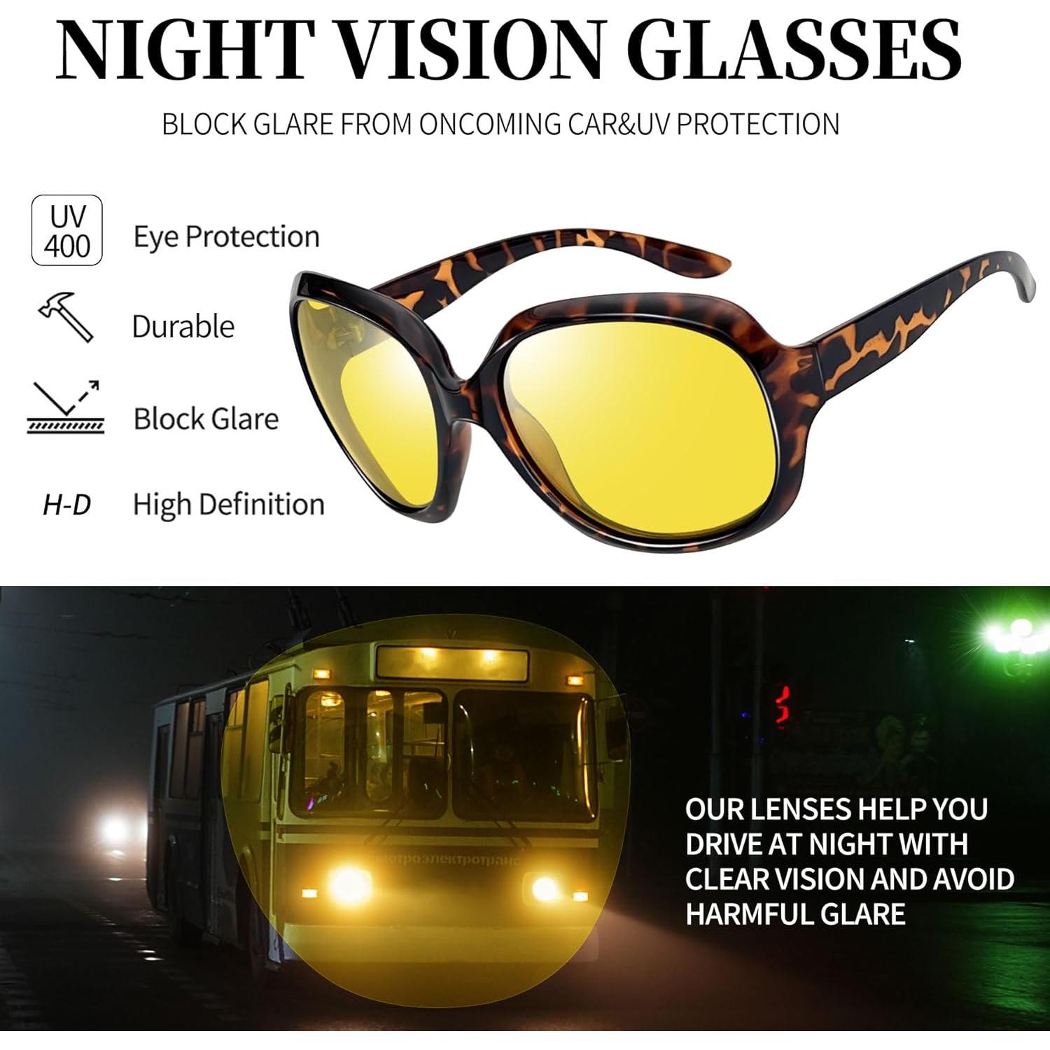 Gafas de sol Joopin grandes UV400 para mujeres con lentes amarillos