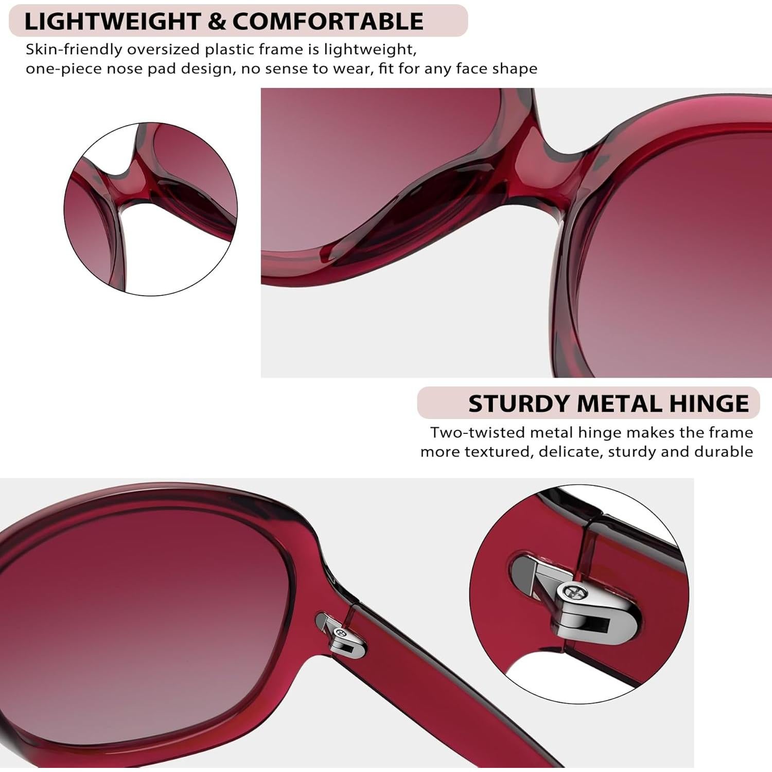 Gafas de sol grandes Joopin polarizadas UV400 para mujer