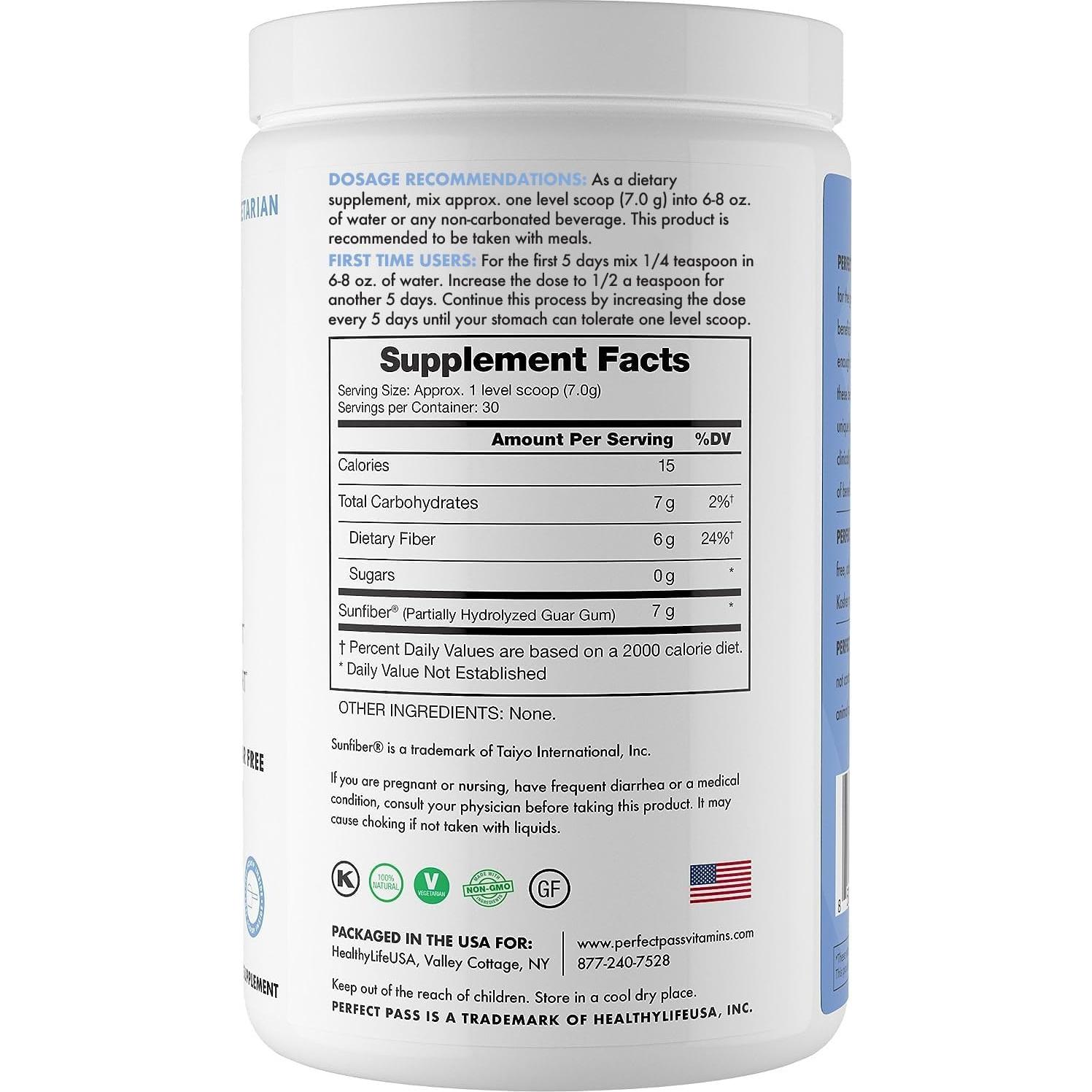 Polvo de Goma Guar Hidrolizada Perfect Pass 210g - Sin Gluten