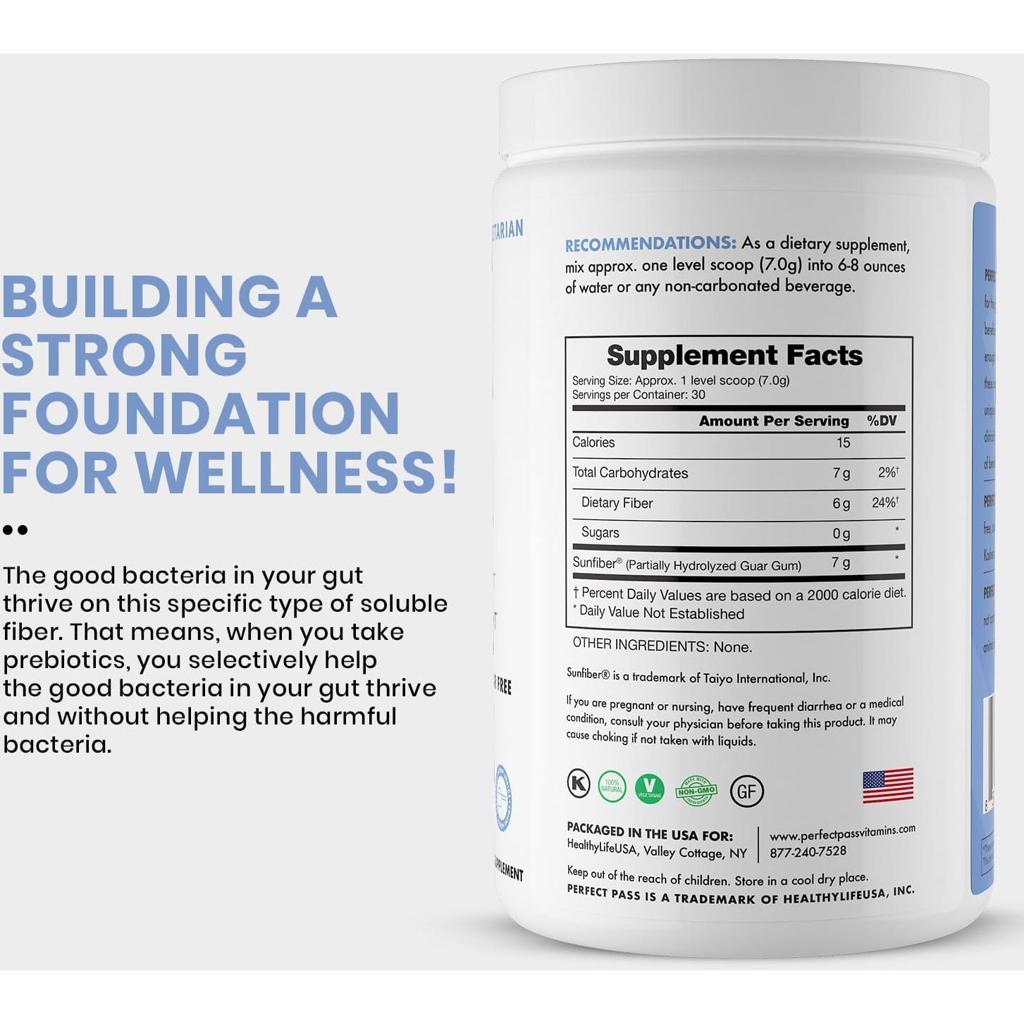 Polvo de Goma Guar Hidrolizada Perfect Pass 210g - Sin Gluten