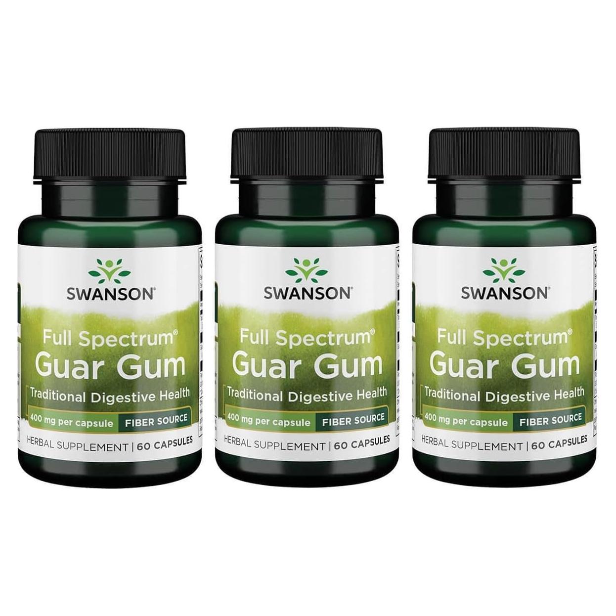 Goma Guar Swanson 400 mg 60 Cápsulas - Fibra Vegetal