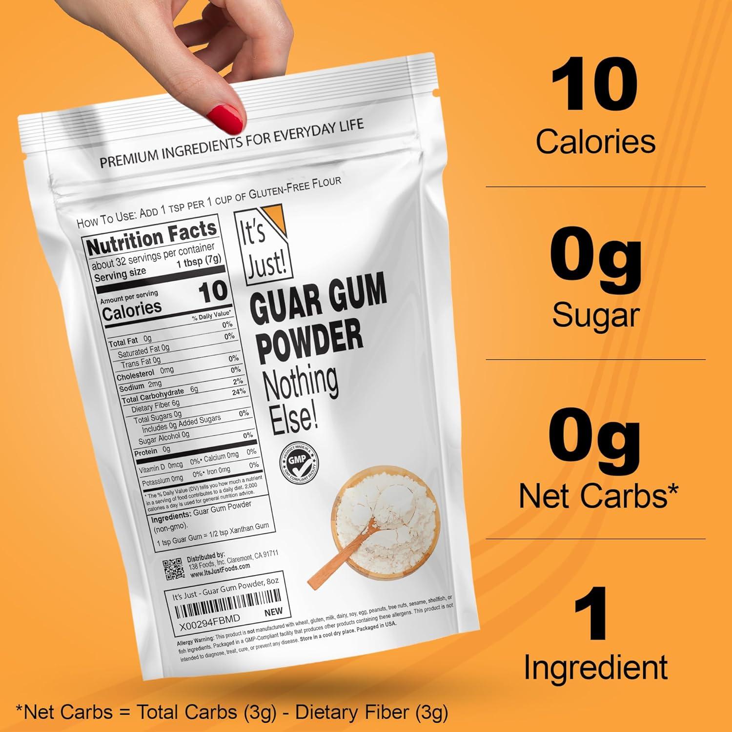 Goma Guar Sin Gluten 227g - Espesor y Agente de Unión Vegano