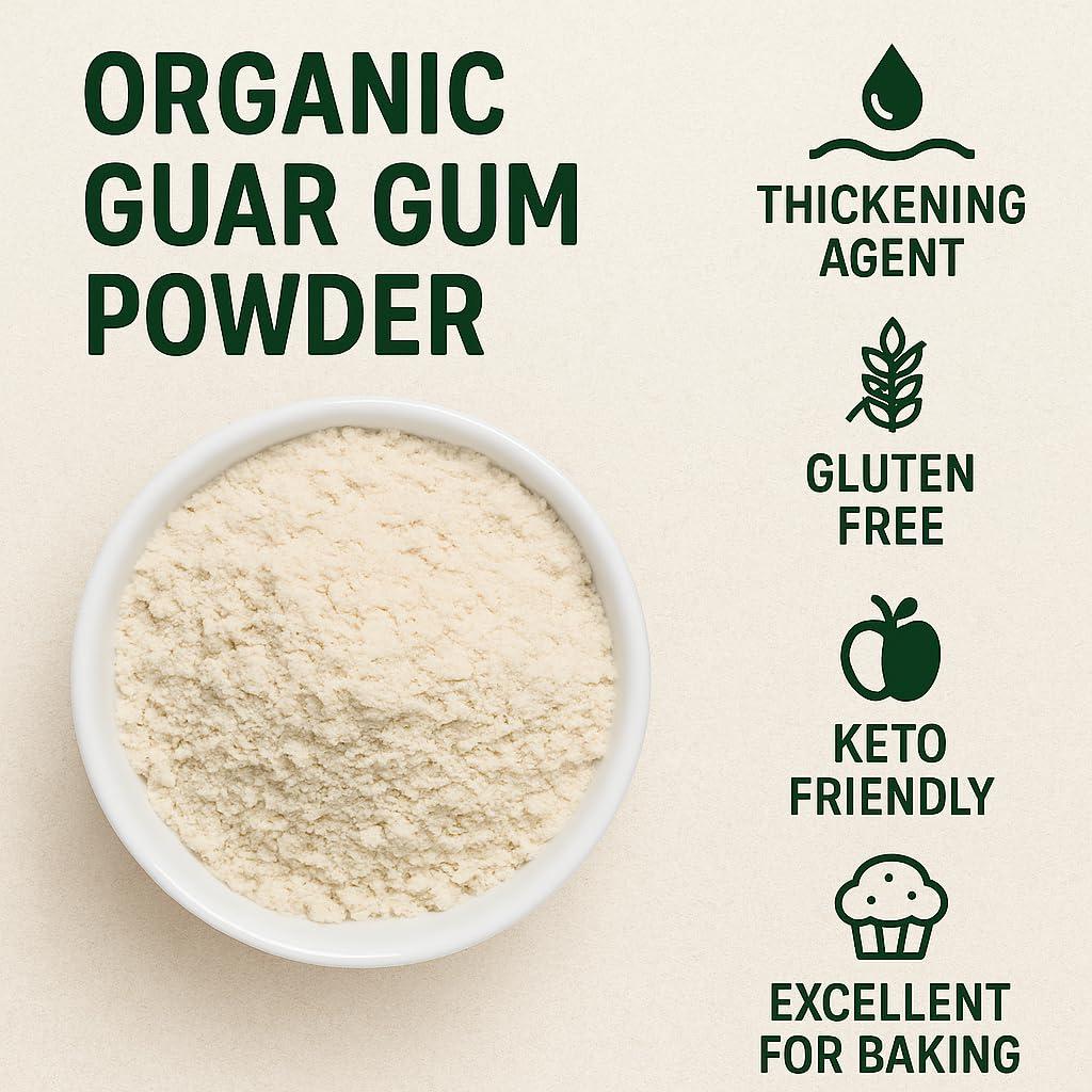 Polvo de Goma Guar Orgánica Foods Alive 226.8 g - Espesante Natural