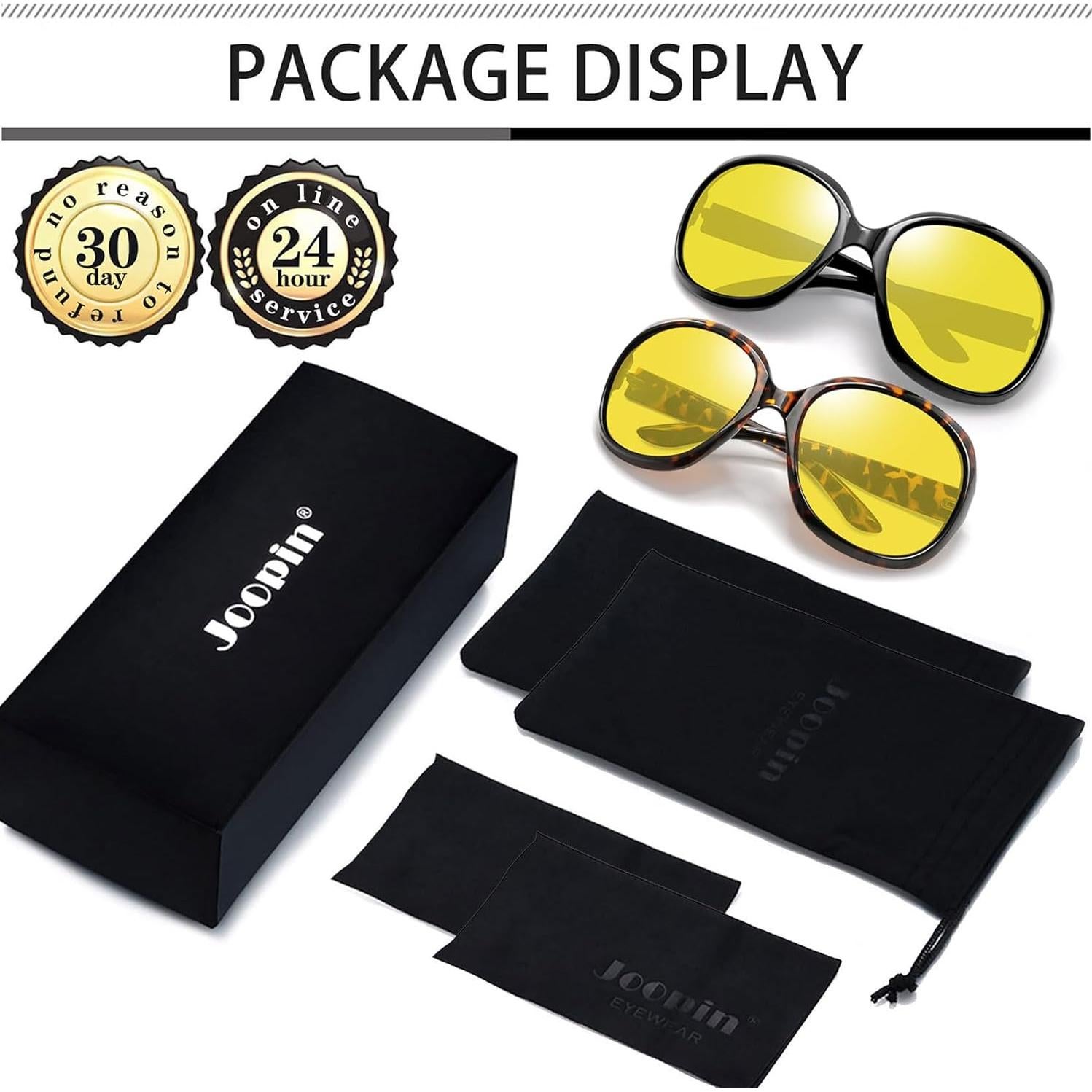 Gafas de sol Joopin grandes amarillas UV400 para mujeres