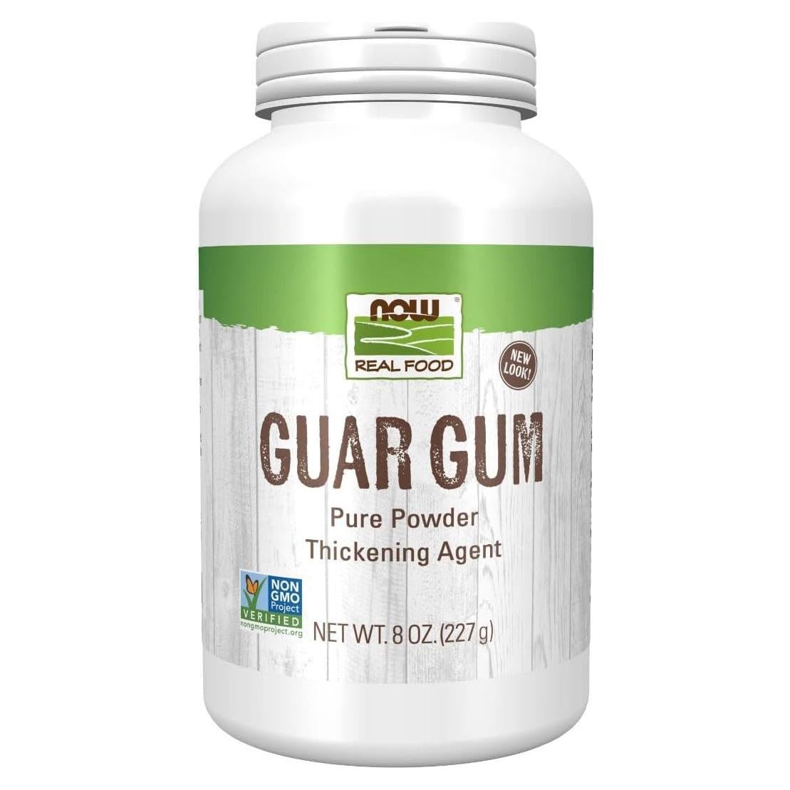 Polvo de Goma Guar NOW Foods 226.8g Espesante Natural Sin Gluten