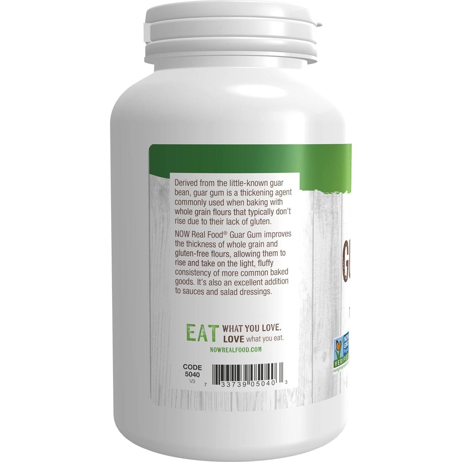 Polvo de Goma Guar NOW Foods 226.8g Espesante Natural Sin Gluten