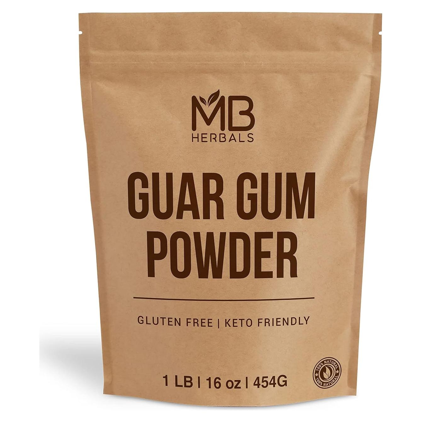 Polvo de Goma Guar MB Herbals 454g - Agente Espesante Sin Gluten