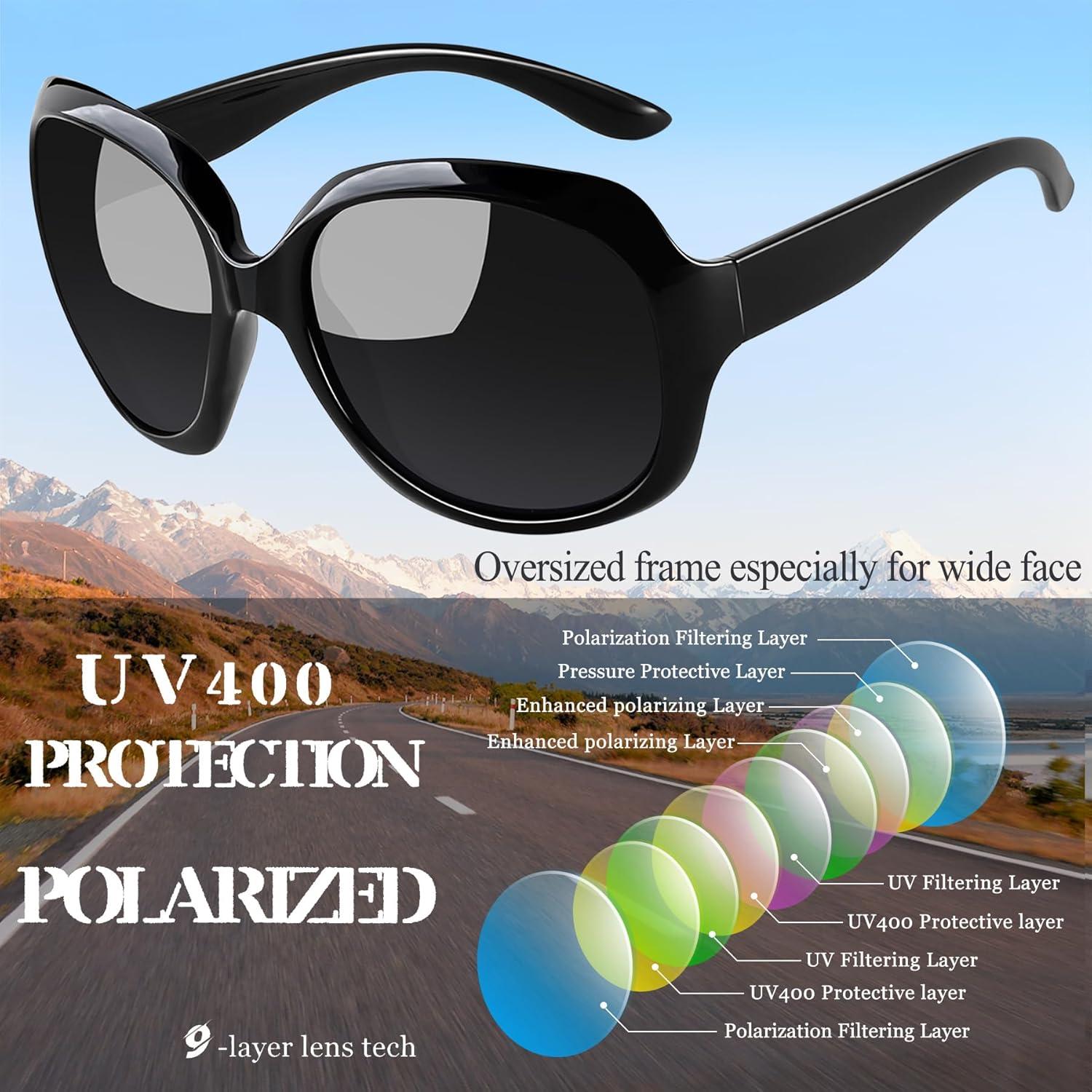 Gafas de sol grandes Joopin para mujer, polarizadas UV400