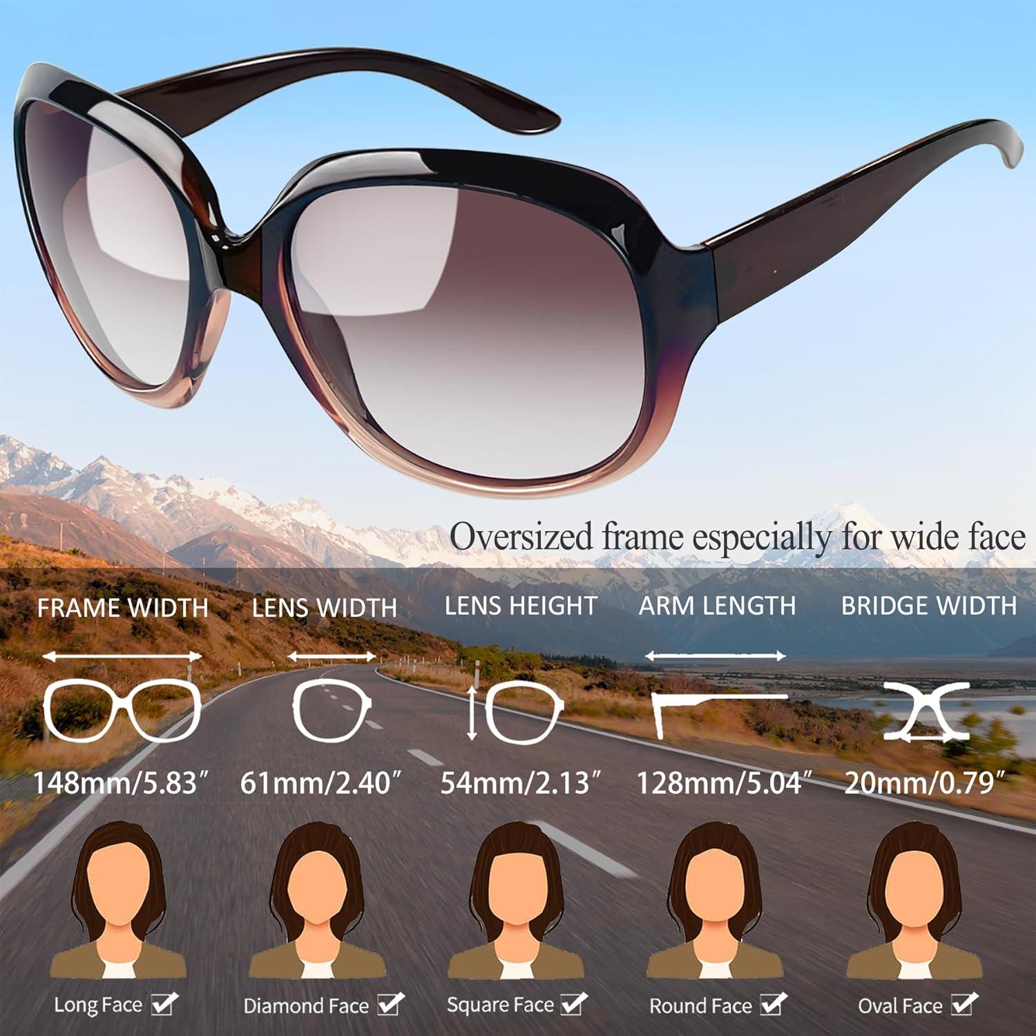 Gafas de sol grandes Joopin para mujeres, polarizadas UV400