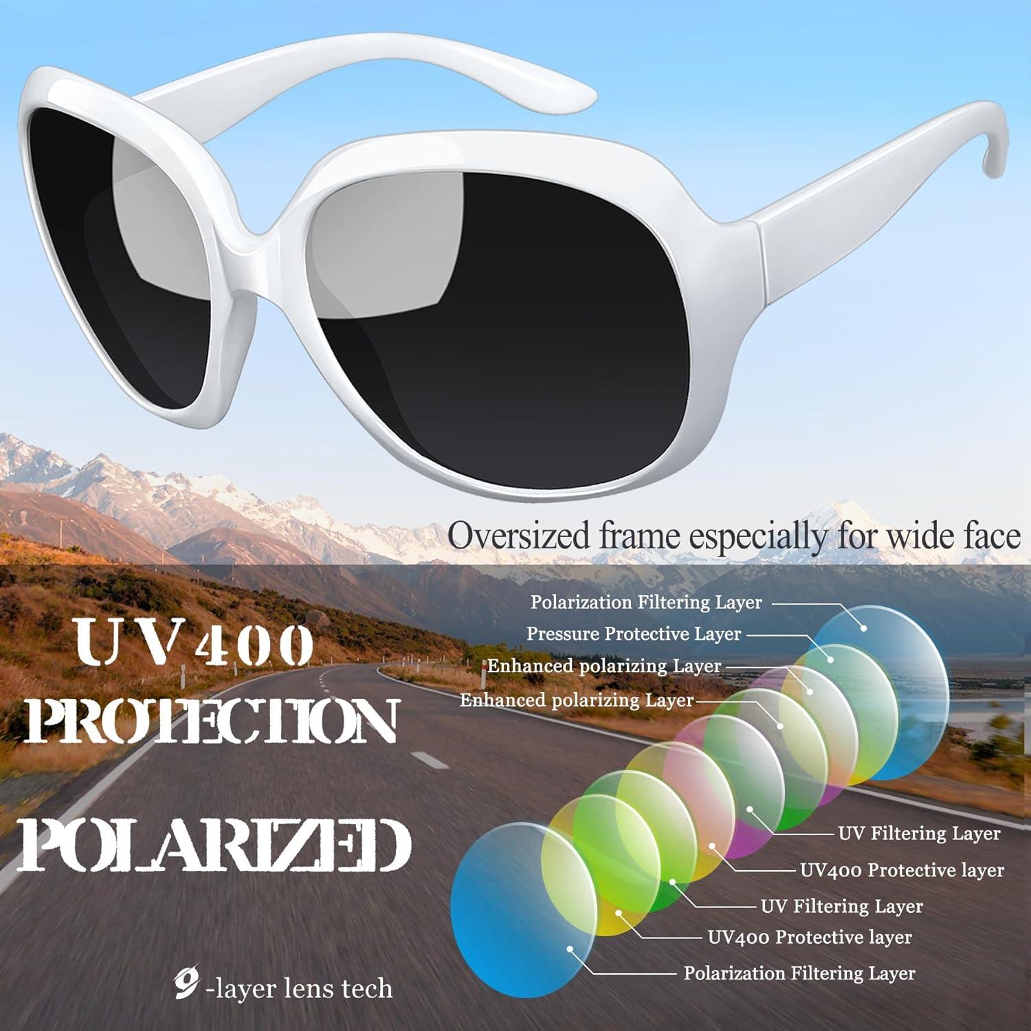 Gafas de sol grandes Joopin para mujeres, polarizadas UV400