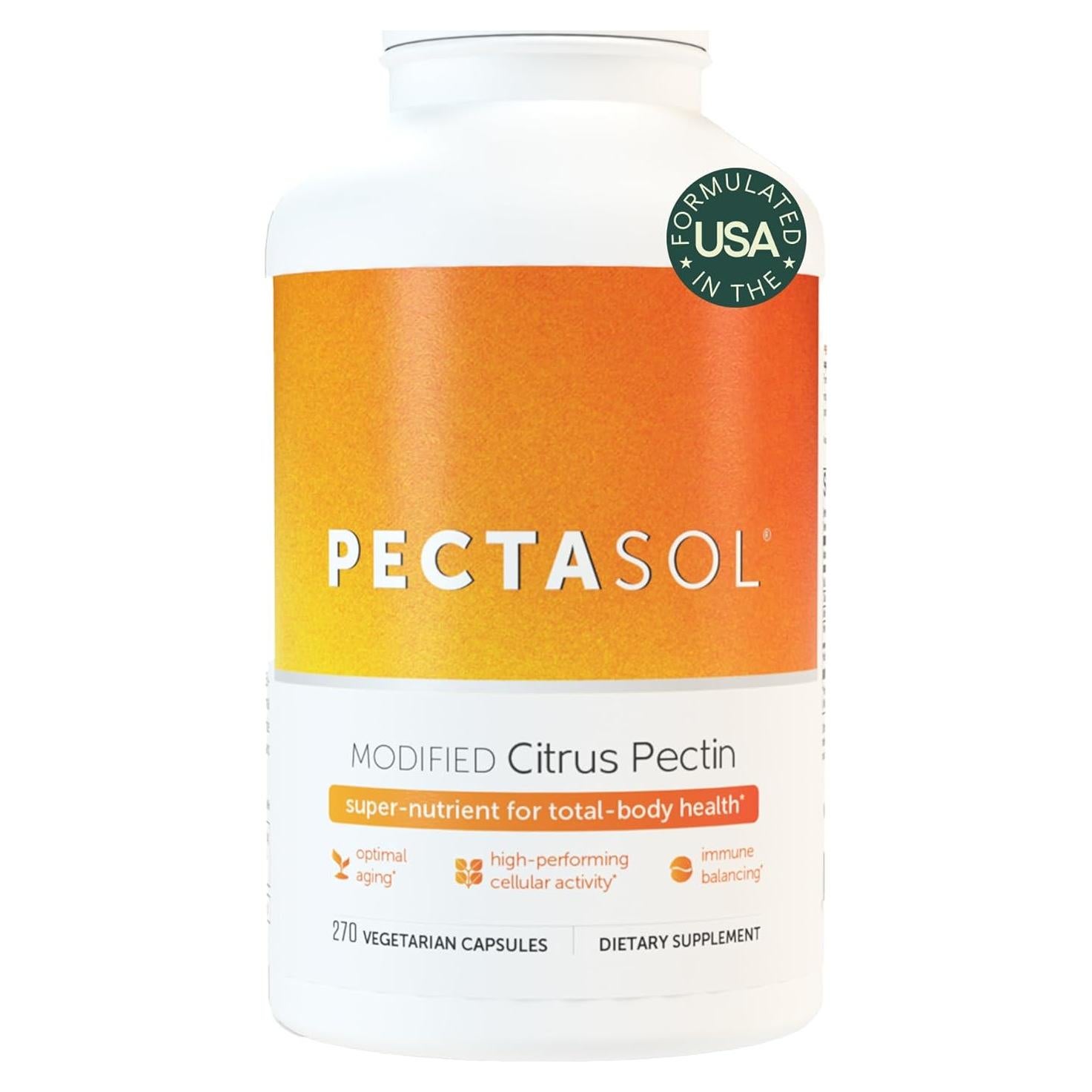 PectaSol Pectina Cítrica Modificada 270 Cápsulas EcoNugenics