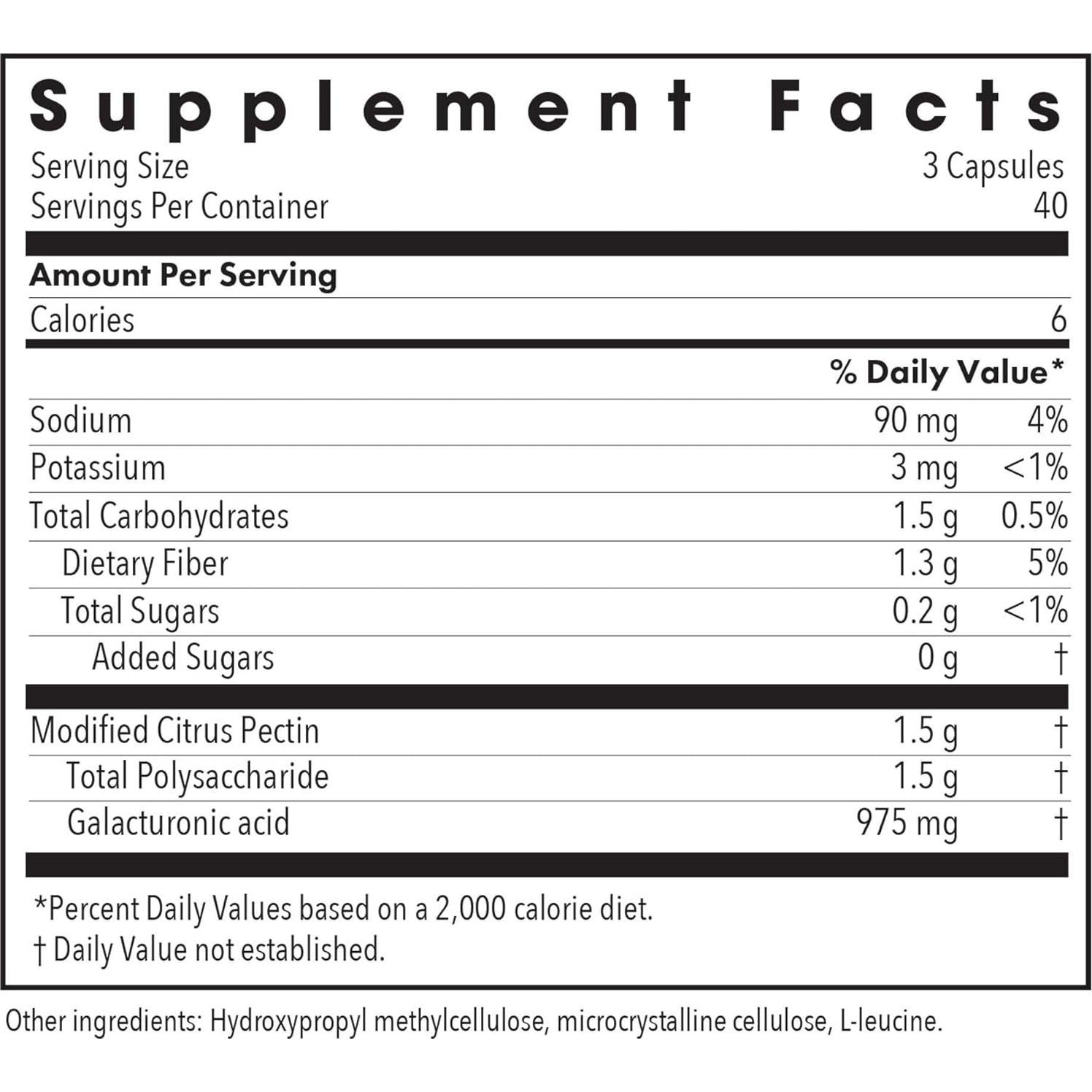 Pectina de Cítricos Modificada ARG - 120 Cápsulas Vegetarianas