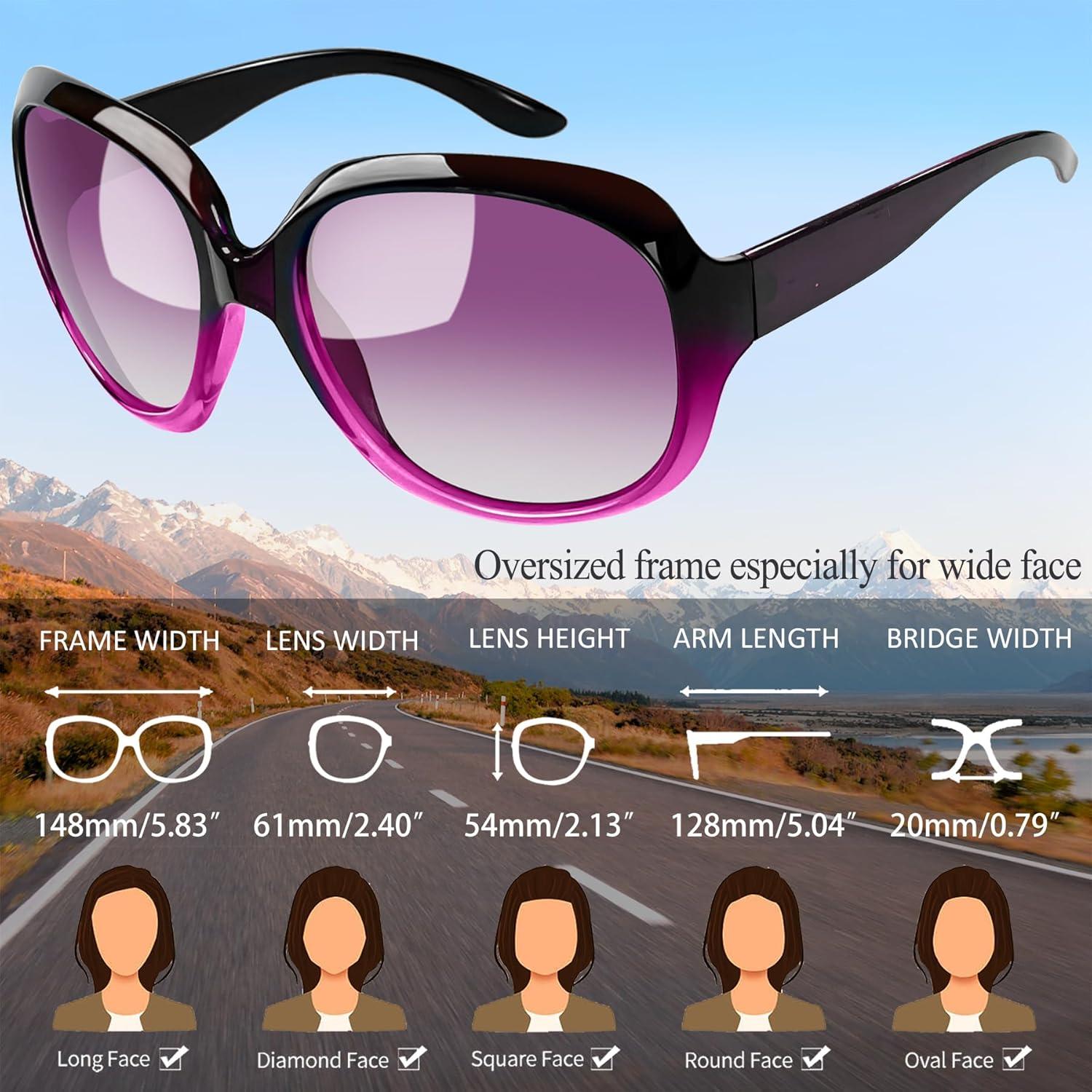 Gafas de sol grandes Joopin para mujeres, polarizadas UV400