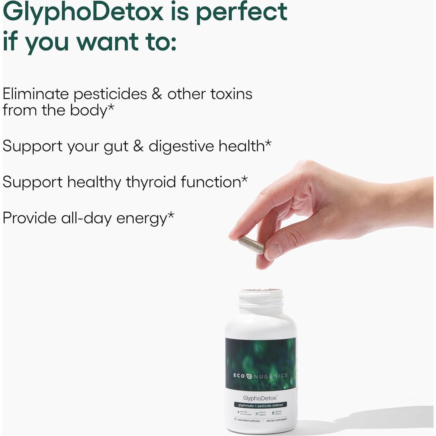 Suplemento Detox GlyphoDetox EcoNugenics - 60 Cápsulas