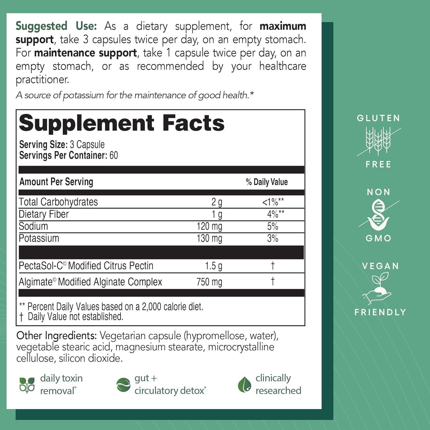 Suplemento Detox EcoNugenics PectaClear 60 Cápsulas - Elimina Tóxicos