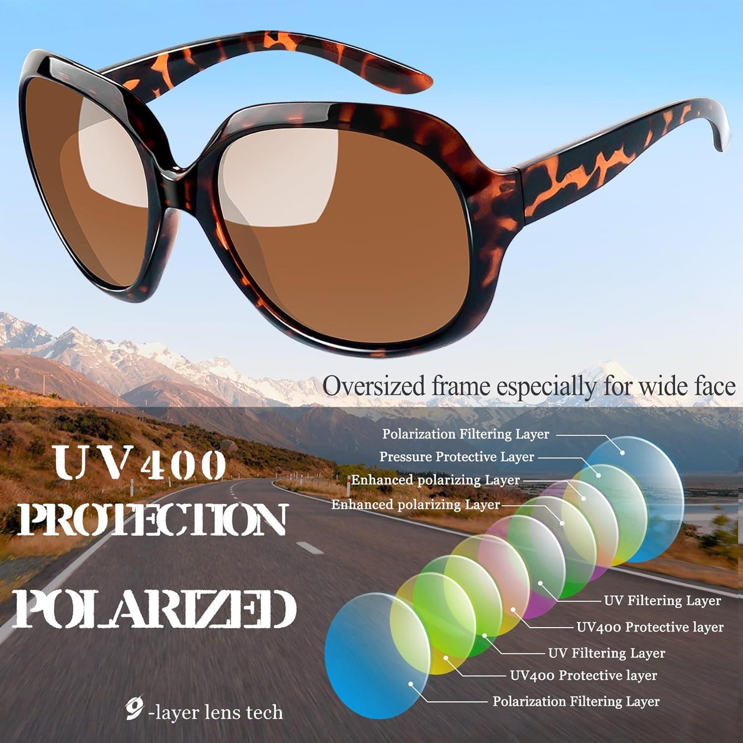 Gafas de sol grandes Joopin para mujer, polarizadas UV400