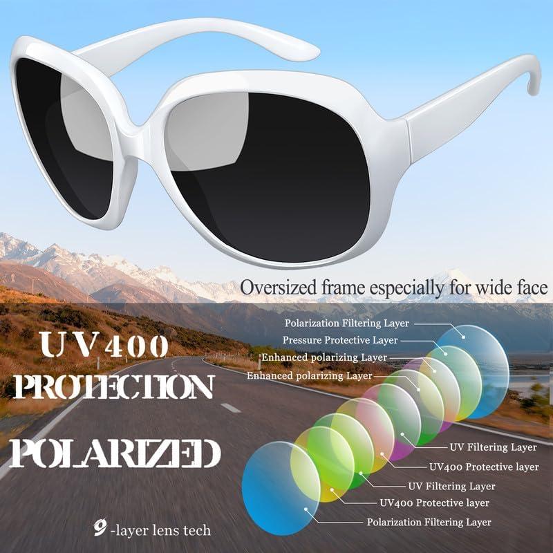 Gafas de sol grandes Joopin para mujer, polarizadas UV400