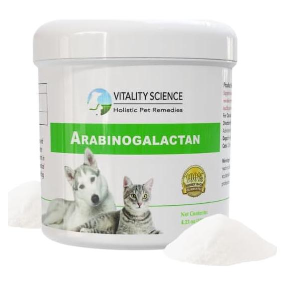 Arabinogalactano Prebiótico Vitality Science 120g para Gatos y Perros