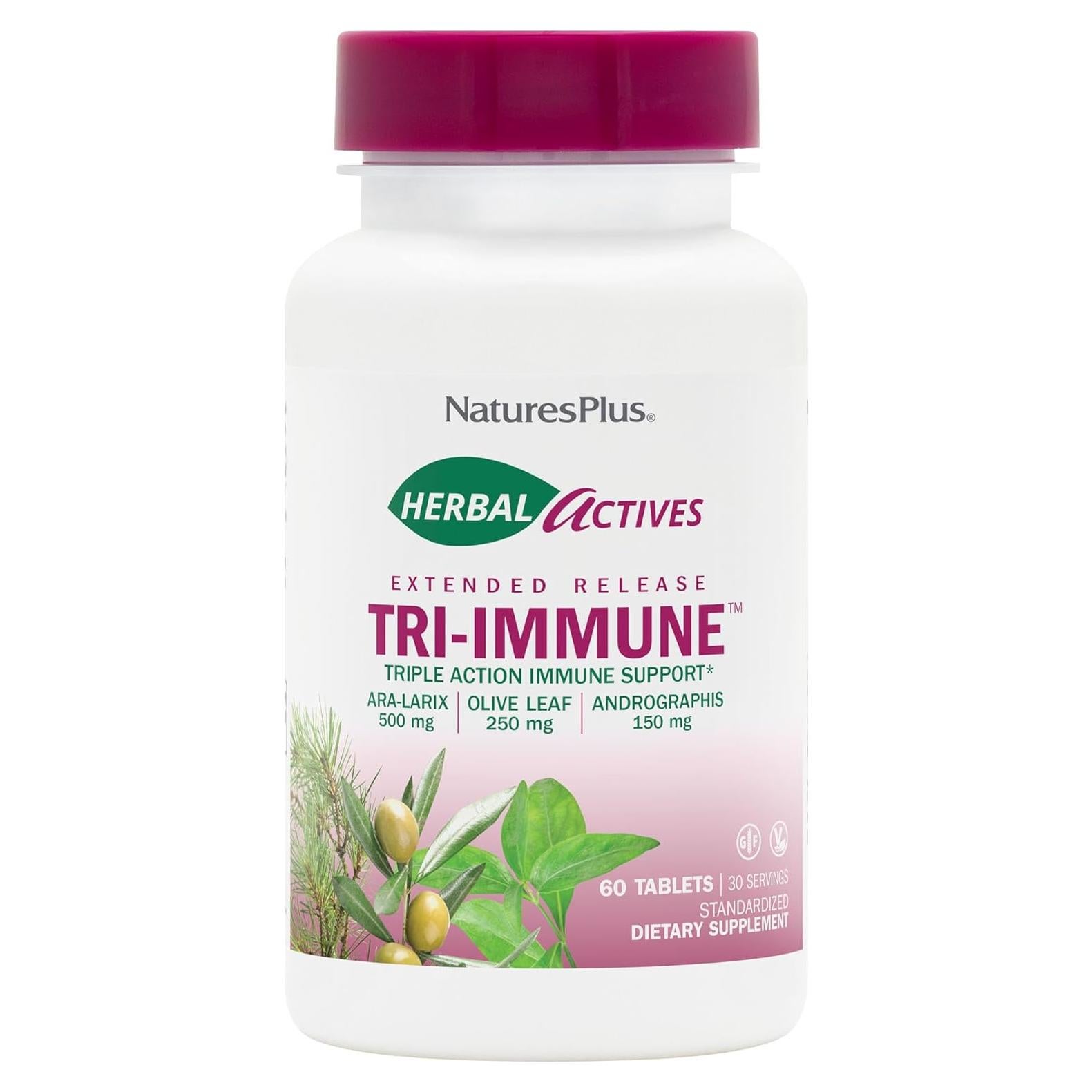 Suplemento Inmunológico Natures Plus Tri Immune 60 Tabletas Veganas