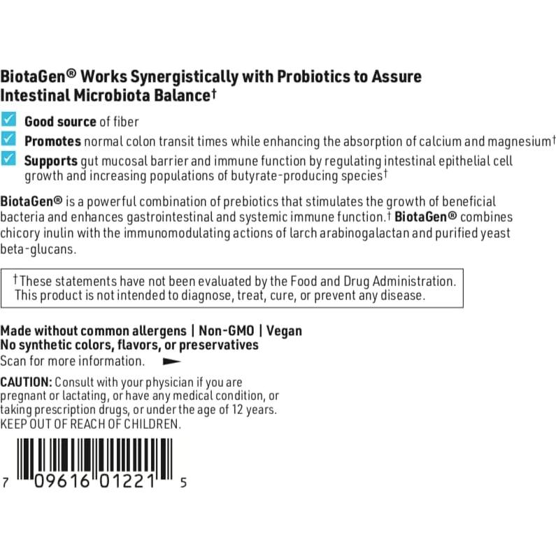 Klaire Labs Biotagen Polvo Prebiótico 150g - Inulina y Beta-Glucano