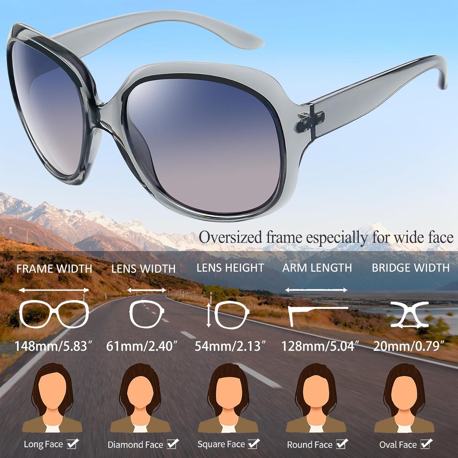 Gafas de sol grandes Joopin para mujeres polarizadas UV400