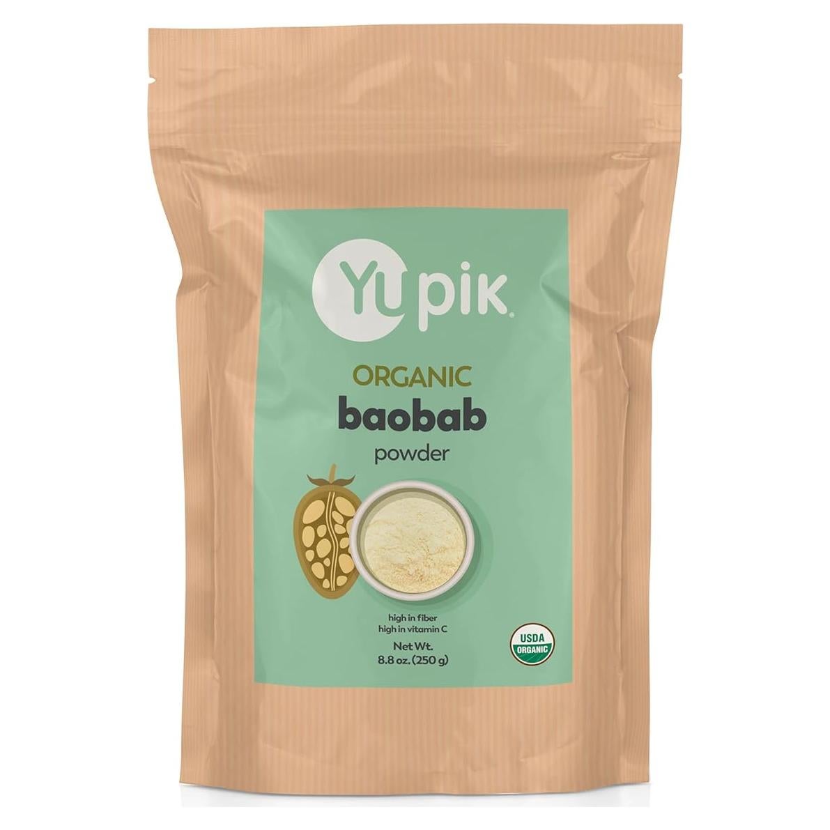 Polvo de Baobab Orgánico Yupik 248 g - Superalimento Vegano