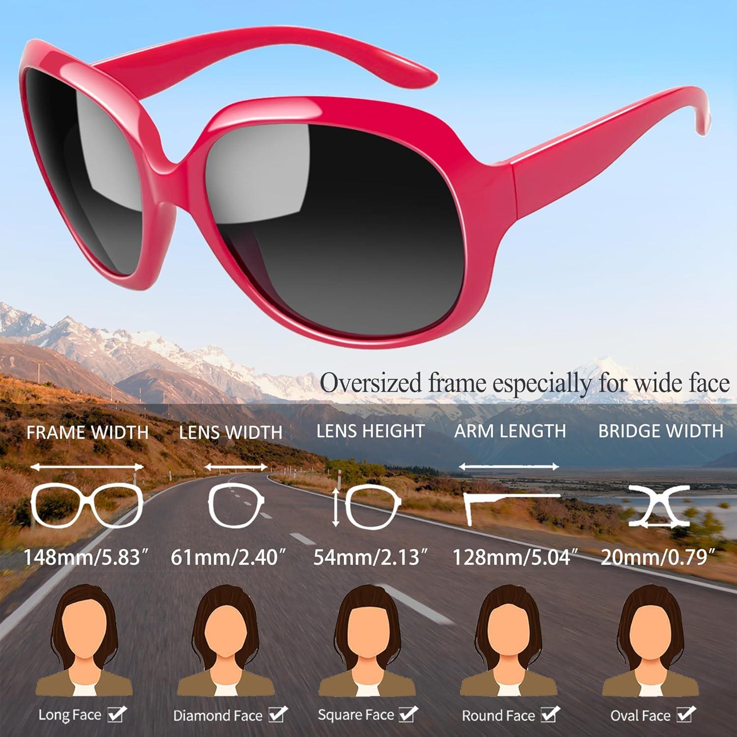 Gafas de sol grandes Joopin polarizadas UV400 para mujeres