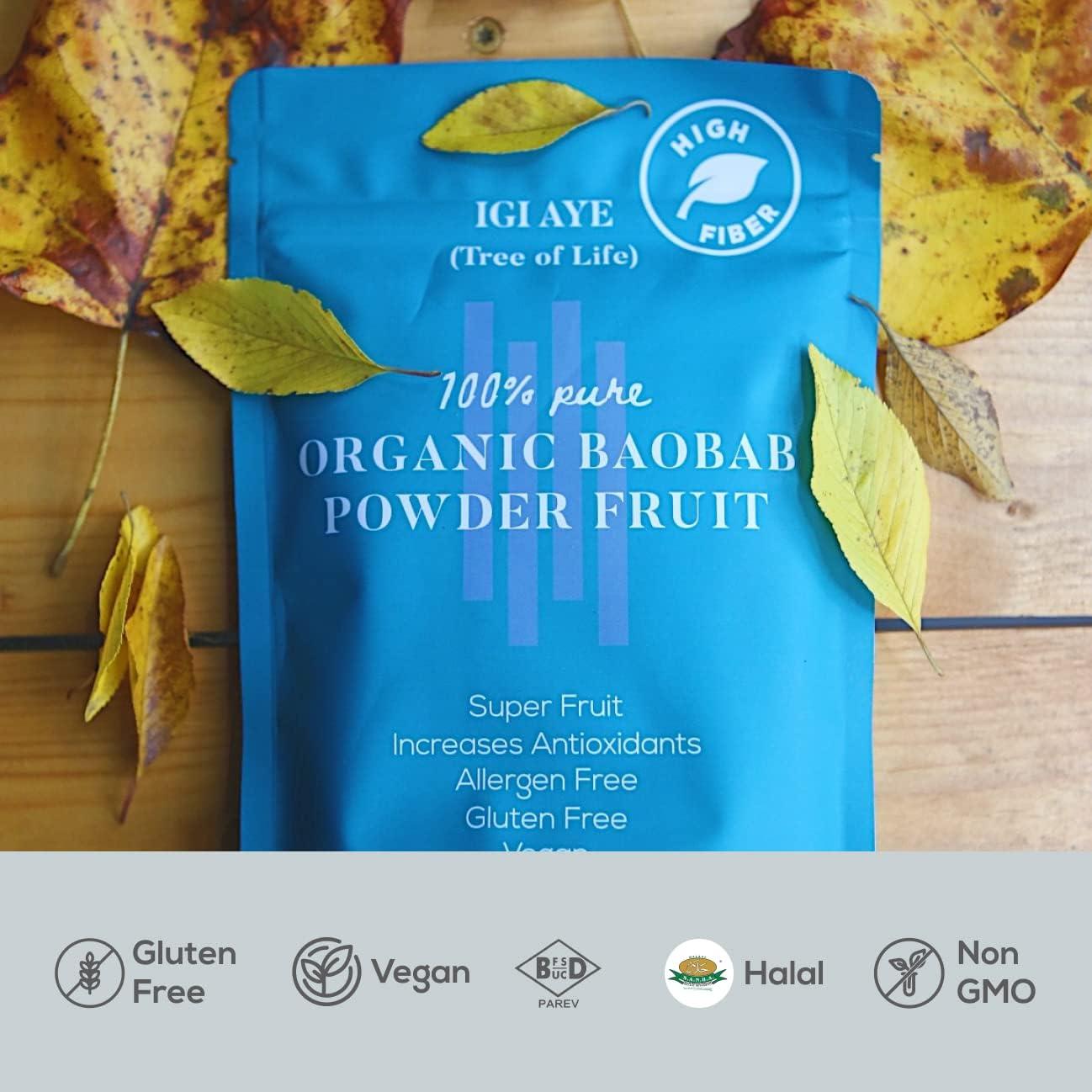 Polvo de Baobab Orgánico Merin Kind 300 g - Suplemento Prebiótico