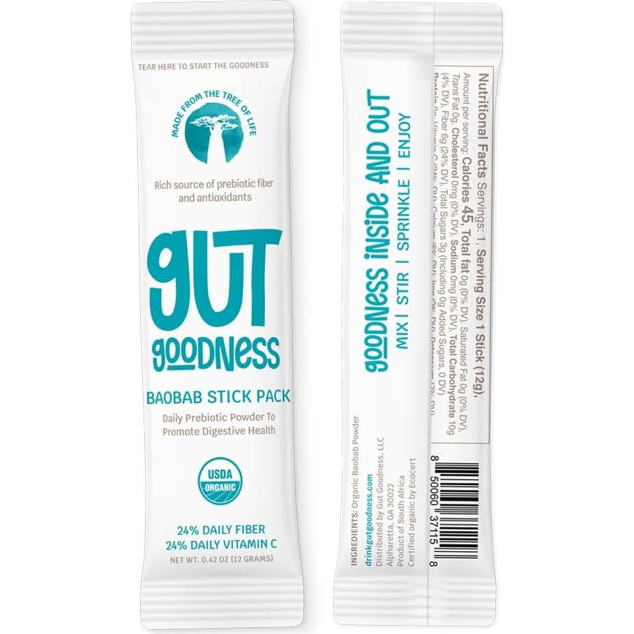 Polvo de Baobab Prebiótico Orgánico Gut Goodness 166g