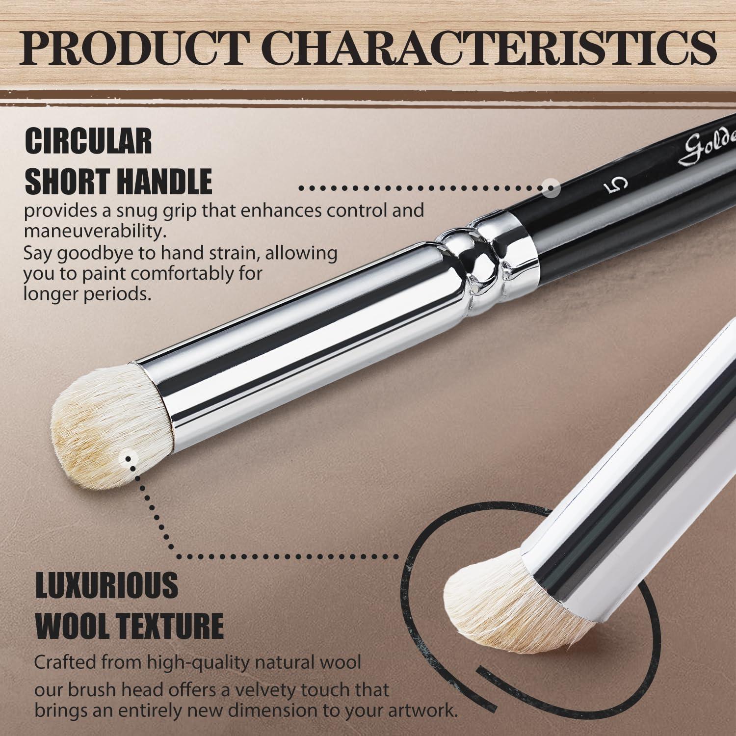 Set de 10 Pinceles de Pintura para Miniaturas Arce Dorado