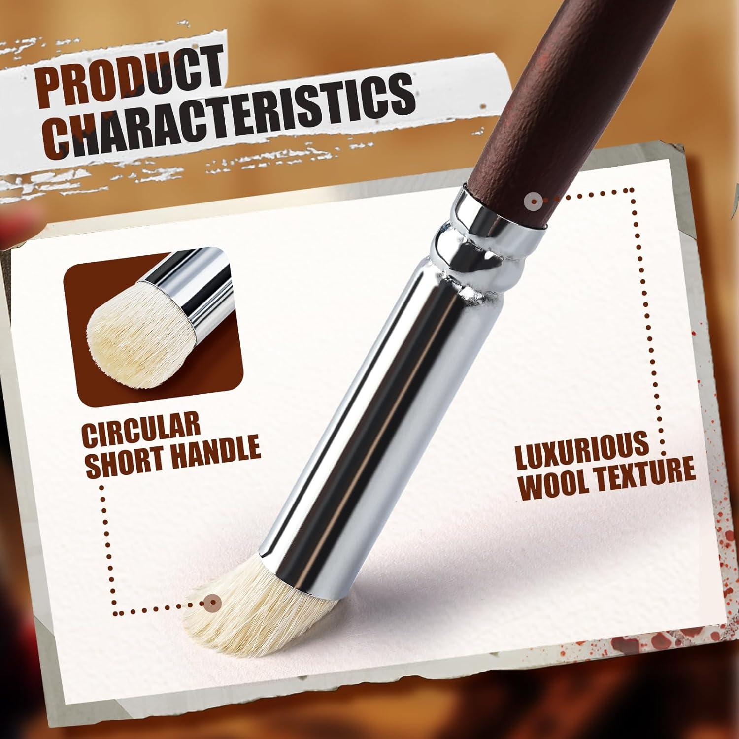 Pinceles de Detalle Arce Dorado 10PC Nylon para Acrílico