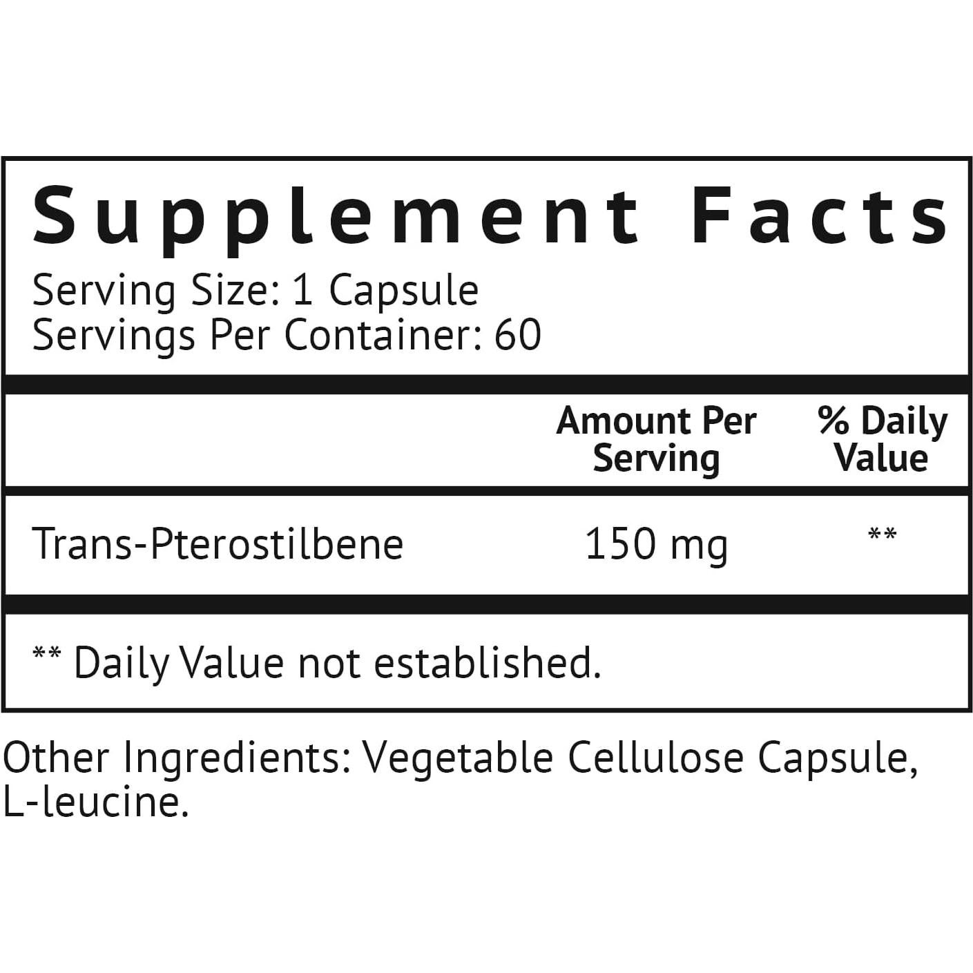 Suplemento Pterostilbene 150mg VitaMonk - 60 Cápsulas Vegetales