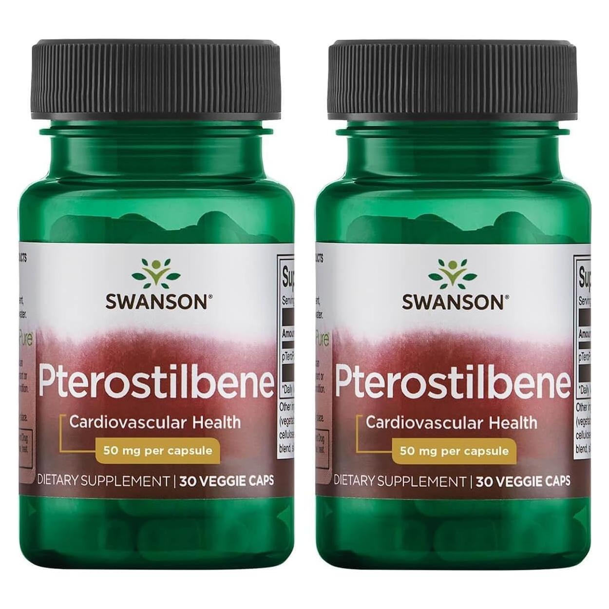 Swanson Pterostilbene 50 mg 30 Cápsulas Vegetales Antioxidantes