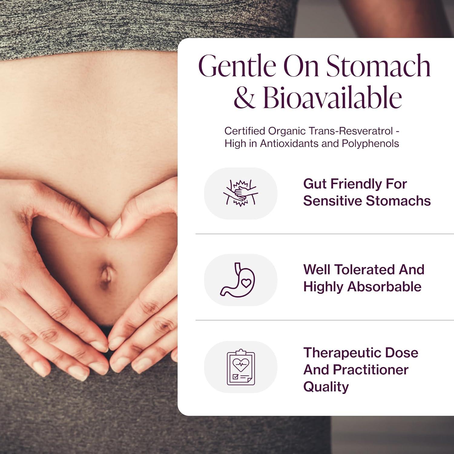 Suplemento de Resveratrol Orgánico Pure Micronutrients - 90 Cápsulas Veganas