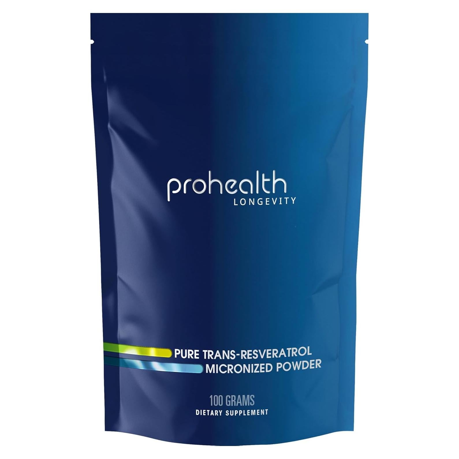 Polvo de Trans-Resveratrol ProHealth 100g - Grado Farmacéutico