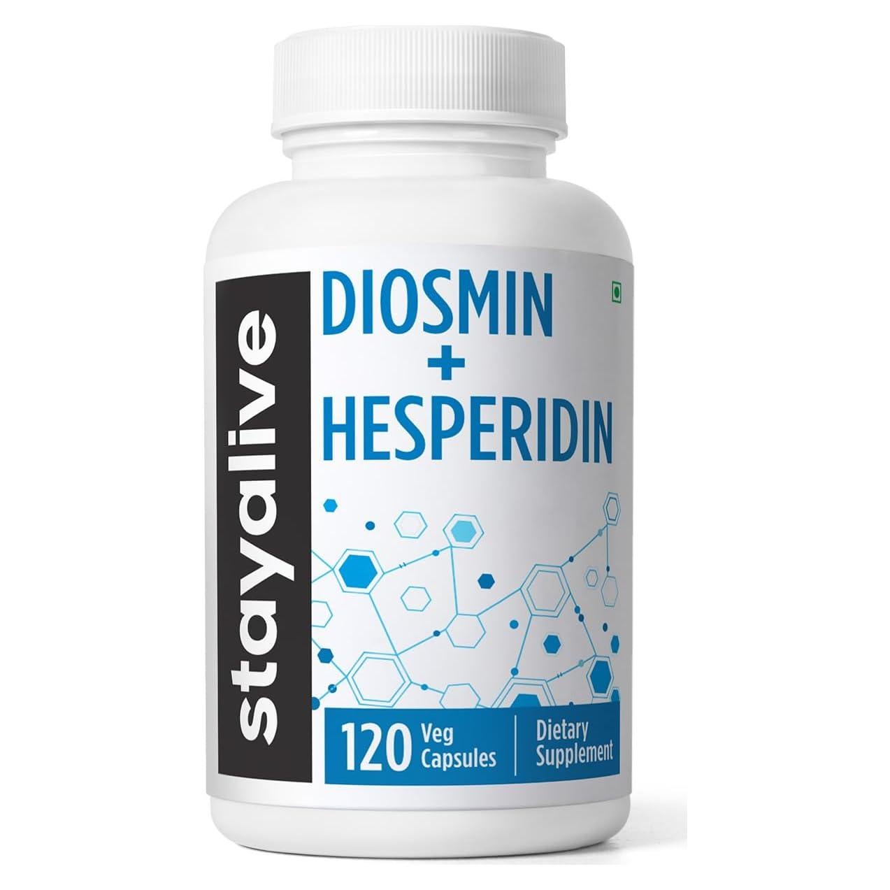 Suplemento Diosmina Hesperidina 1000mg STAY ALIVE 120 Cápsulas
