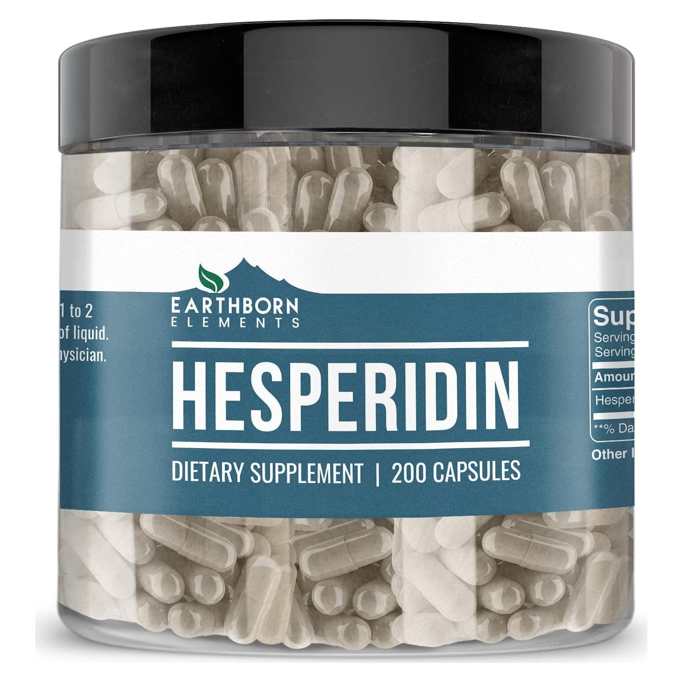 Cápsulas de Hesperidina Elementos de la Tierra 200 Unidades