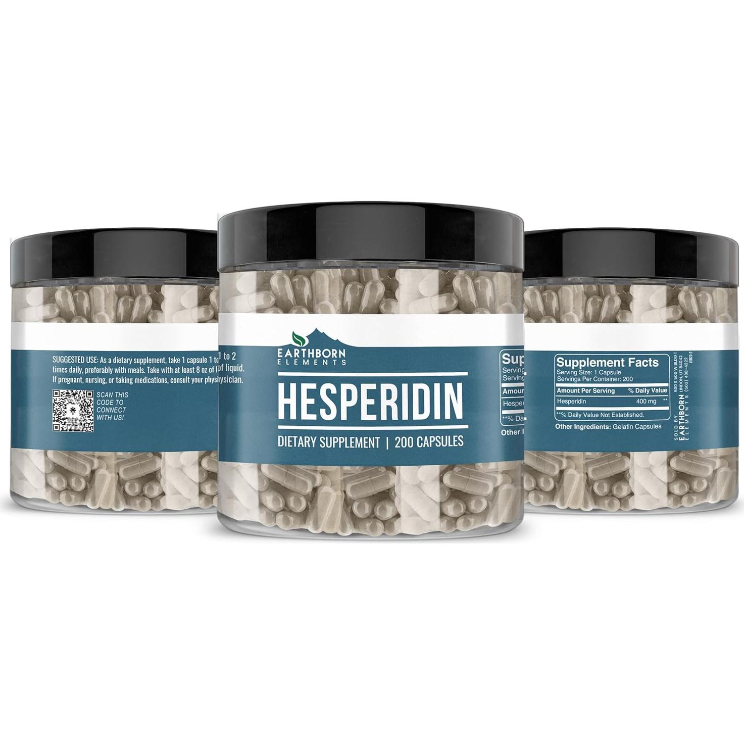 Cápsulas de Hesperidina Elementos de la Tierra 200 Unidades