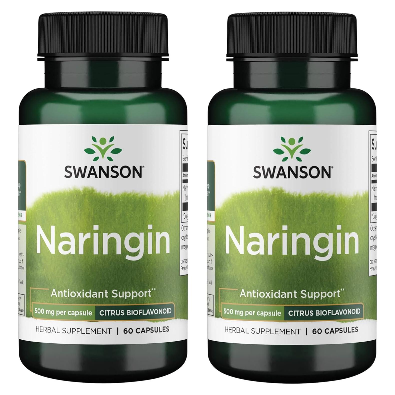 Swanson Naringin 500 mg 60 Cápsulas x2 - Antioxidante Natural
