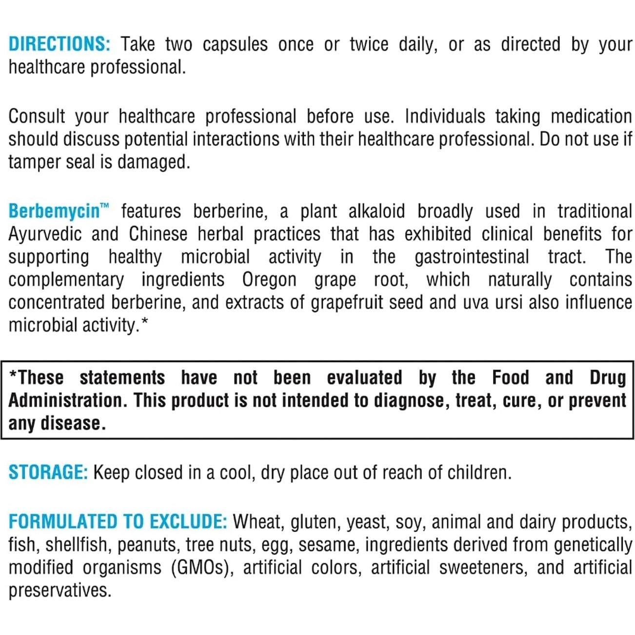 Suplemento de Berberina XYMOGEN 120 Cápsulas - Salud Digestiva