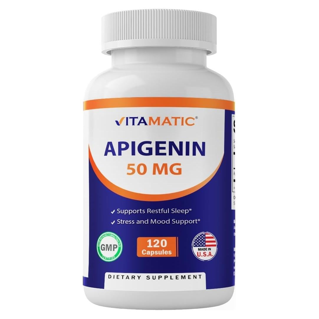 Vitamatic Apigenina 50mg - 120 Cápsulas Vegetarianas para Relajación