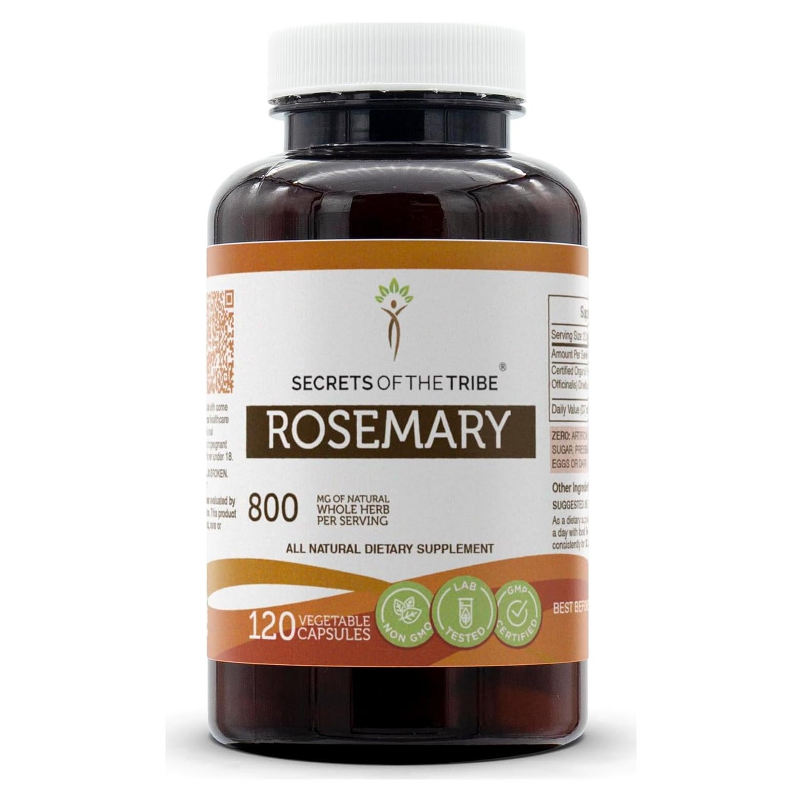 Cápsulas de Romero 800 mg Secretos de la Tribu 120 Unidades