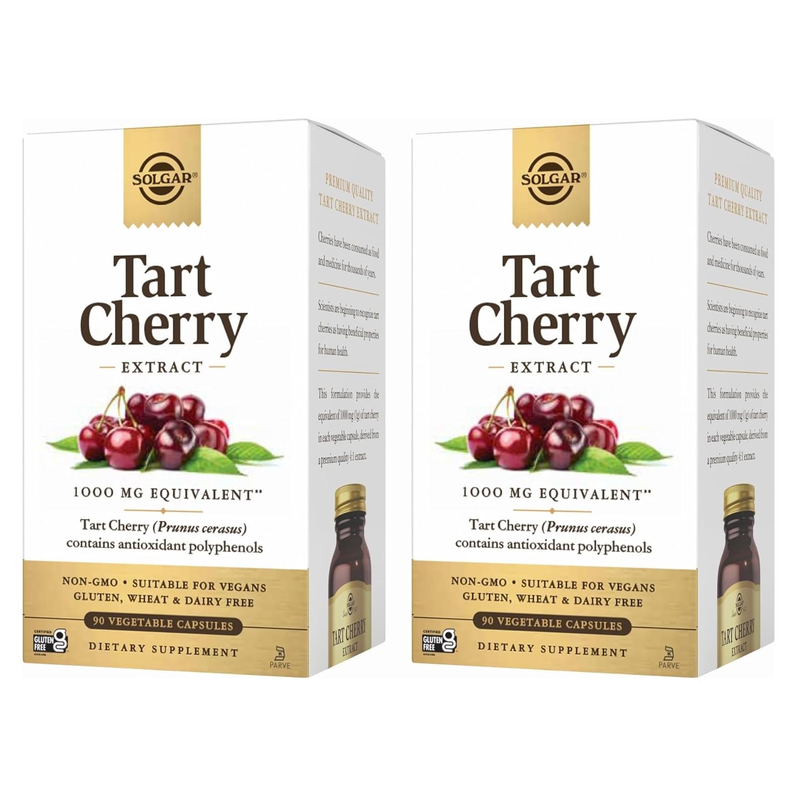 Cereza Ácida Solgar 1000 mg 90 Cápsulas Vegetales Antioxidante