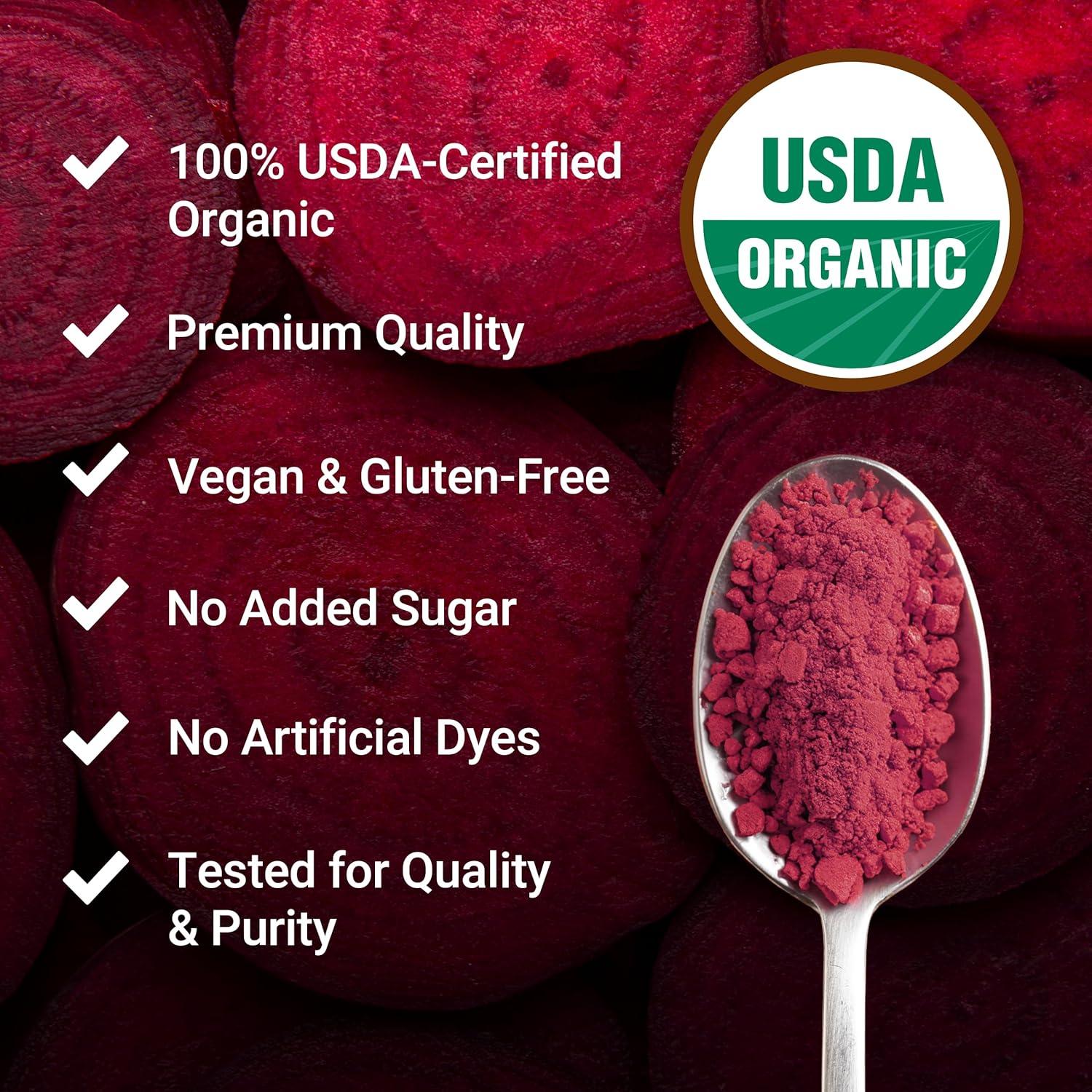 Polvo de Remolacha Orgánica Force Factor 450g Vegano Sin Sabor