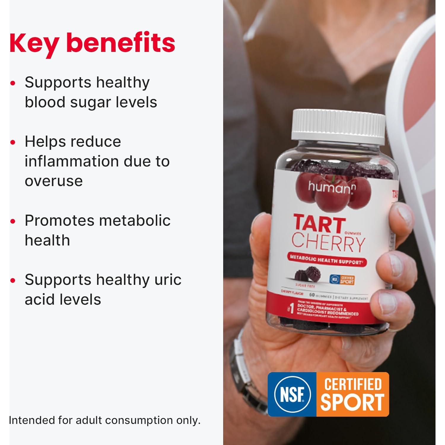 Gomitas de Cereza Ácida HumanN - Antioxidante Vegano 60 Unidades