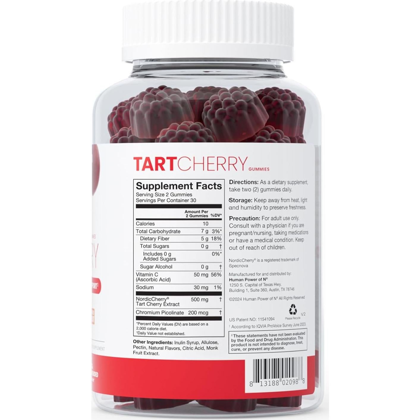 Gomitas de Cereza Ácida HumanN - Antioxidante Vegano 60 Unidades