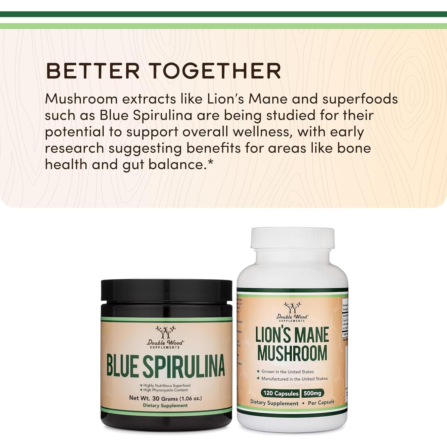 Polvo de Espirulina Azul Double Wood 30g - 35% Ficocianina