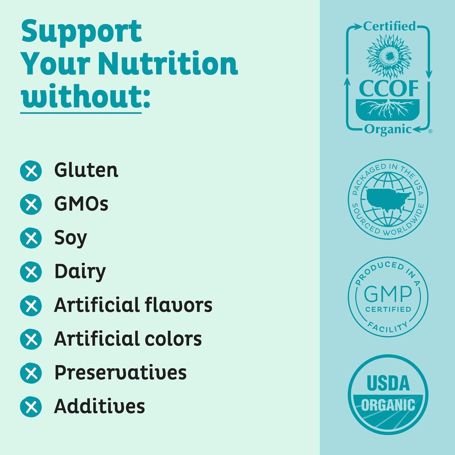 KOS Polvo de Espirulina Orgánica 382.7g - Superalimento Vegano